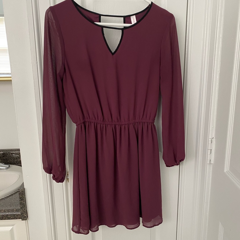 Burgundy skater dress